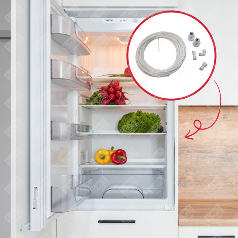 WATER INLET KIT: PIPE (6M) + CONNECTORS UKT001 REFRIGERATOR, FREEZER - 484000008590, C00379990