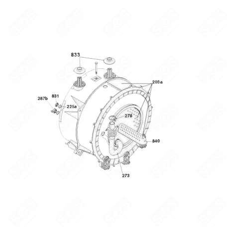 ORIGINAL COMPLETE DRUM ASSEMBLY WASHING MACHINES - 49041216, 49130379