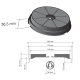 ROUND TYPE 180 CR300 CARBON FILTER (SOLD INDIVIDUALLY) EXTRACTOR HOOD - CR300, 484000008647