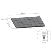 Carbon filter FCHAR 350 x 191 x9mm