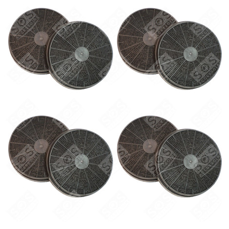 SET OF 8 CARBON FILTERS 175X34 MM EXTRACTOR HOOD - AS0015184, 49037930