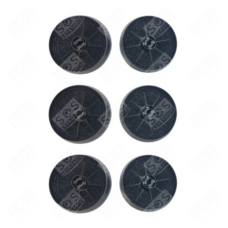 SET OF SIX ACM14 CHARCOAL FILTERS 145X30MM EXTRACTOR HOOD - 49011548, 9179183012
