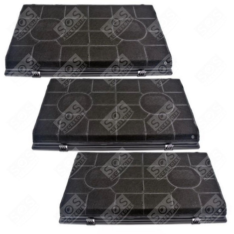 SET OF THREE ORIGINAL CHARCOAL FILTERS TYPE 190 FAT190 EXTRACTOR HOOD - 481281718523, 484000008578