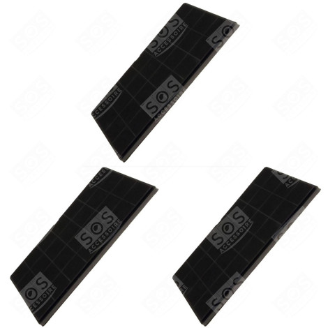 SET OF THREE CARBON FILTERS FCHAR 350 X 191 X9MM EXTRACTOR HOOD - AFCFCAF25X10S, 482000008330
