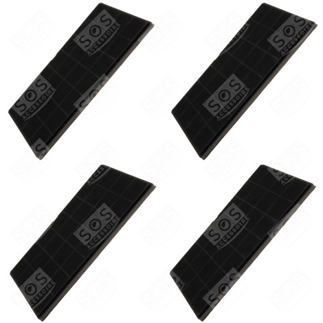 SET OF FOUR CHARCOAL FILTERS FCHAR 350 X 191 X 9 MM EXTRACTOR HOOD - AFCFCAF25X10S, 482000008330