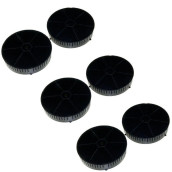 Set of six carbon filters T57 175X45 mm