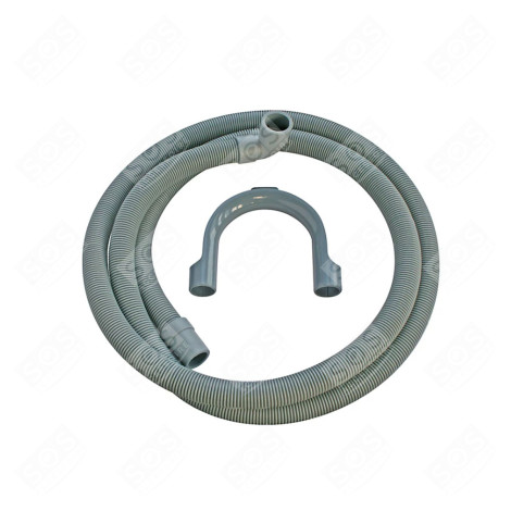 UNIVERSAL DRAIN HOSE WITH STRAIGHT - ELBOWED OUTLETS 18-22MM (L2000MM) WASHING MACHINES - 3666356045880