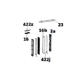 Electronic card, LED module (reference 422J)