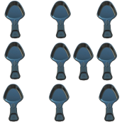 Set of 10 raclette cups