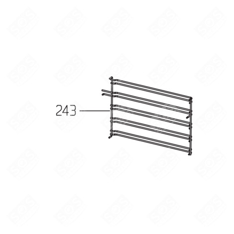 RAIL WITH TELESCOPIC SLIDE (L+R) GAS / ELECTRIC OVENS - 210480690
