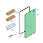 Door façade (refrigerator part) marker 231A