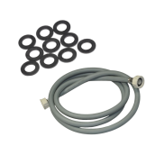 Universal water inlet hose supplied with seals 20/27 with straight connectors (L2500mm 3/4 F x 3/4 F)