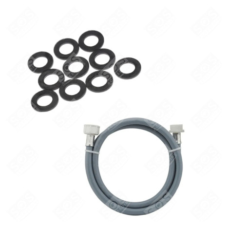 UNIVERSAL WATER INLET HOSE SUPPLIED WITH 20/27 SEALS WITH STRAIGHT CONNECTORS (L1000MM 3/4 F X 3/4 M) WASHING MACHINES - 3666356333017
