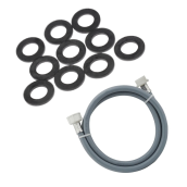 Universal water inlet hose supplied with 20/27 seals with straight connectors (L2500mm 3/4 F x 3/4 M)