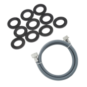 Universal water inlet hose supplied with seals 20/27 with straight connectors (L3000mm 3/4 F x 3/4 M)