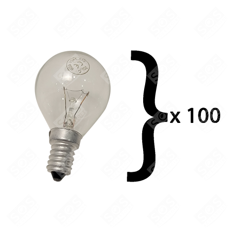 SET OF 100 E14 40W 300°C BULBS GAS / ELECTRIC OVENS - 00057874