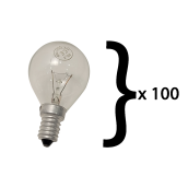 Set of 100 E14 40W 300°C bulbs