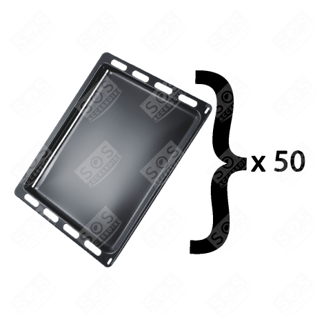 SET OF 50 ORIGINAL ENAMELED BAKING TRAYS 370X442X245 MM GAS / ELECTRIC OVENS - 00748225, 00741161