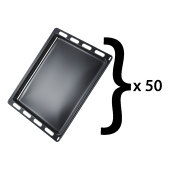 Set of 50 original enameled baking trays 370X442X245 mm