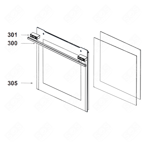 EXTERNAL DOOR (PART 305) GAS / ELECTRIC OVENS - AS0078220