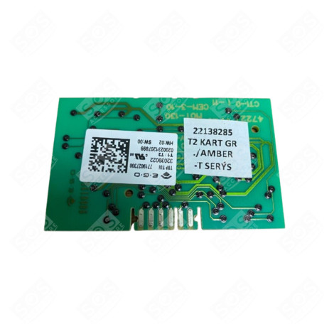 ELECTRONIC BOARD, DISPLAY MODULE TUMBLE DRYER - 22138285