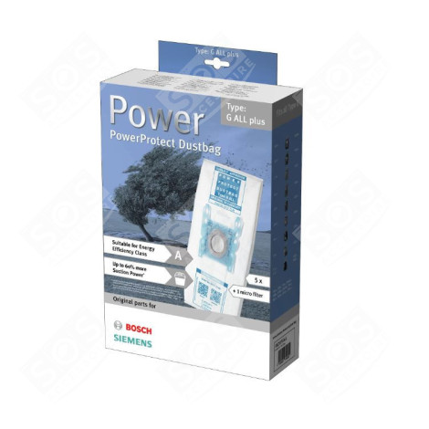 BOX OF 5 G-ALL BAGS (ORIGINAL) VACUUM CLEANER  - 00577549