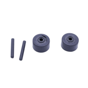 Small wheel assembly kit, axle + wheel