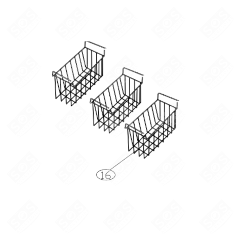 BASKET (MARKER 16) REFRIGERATOR, FREEZER - 00701116514, 70035312
