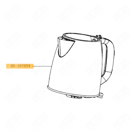 KETTLE KETTLE, WATER FILTER JUG - SS-207059, SS207059