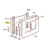 Left interior glass (Reference 176D)