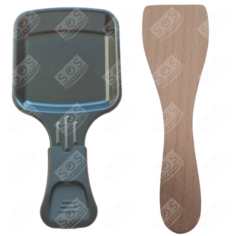 COUPELLE À RACLETTE ET PELLE EN BOIS POUR POÊLON, SPATULE RACLETTE  RACLETTE, GRILL, WOK - AS306002, AS306003