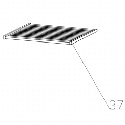 Wooden shelf (reference 37)