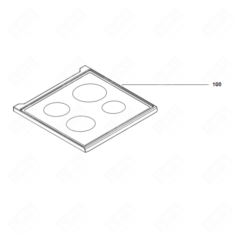 GLASS-CERAMIC TOP (REFERENCE 100) ELECTRIC / GAS HOBS - AS0059014