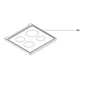 Glass-ceramic top (reference 100)
