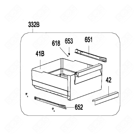 VEGETABLE DRAWER REFRIGERATOR, FREEZER - 482000019121