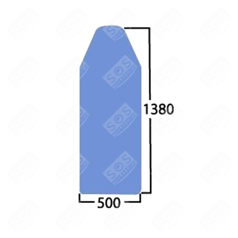 IRONING BOARD COVER + FOAM 130/138 X 42/50CM STEAM IRONS / STEAM GENERATOR IRONS - SR107MAXI-01