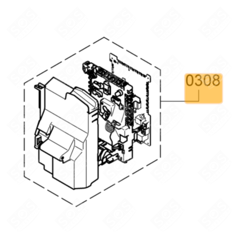 ELECTRONIC BOARD, POWER MODULE (REFERENCE 0308) WASHING MACHINES - 00747963