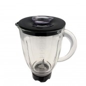 Complete black glass blender jar