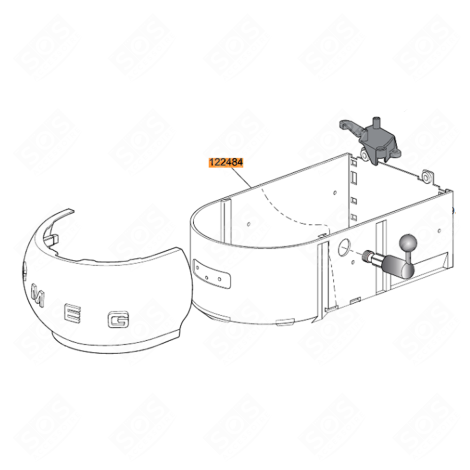 COQUE (REPÈRE 122484) COFFEE MAKER, ESPRESSO - 764532063