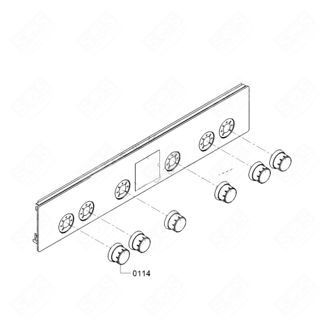 SELECTOR KNOB (REFERENCE 0114) GAS / ELECTRIC OVENS - 00628002