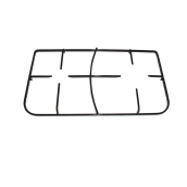 2-burner black hob grille