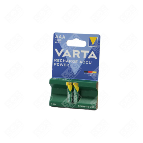 SET OF 2 RECHARGEABLE NIMH AAA LR03 BATTERIES - 1000MAH ACCESSORIES AND MAINTENANCE  - 5703301402