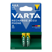 Set of 2 Rechargeable Batteries AAA LR03 NIMH 800MAH