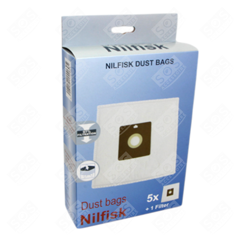 BOITE DE 5 SACS AVEC 1 PRE FILTRE COUPE/COMPACT/GO/FORCE VACUUM CLEANER  - 78602600, 22422400