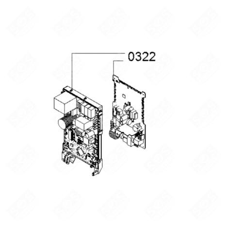 ELECTRONIC CARD, POWER MODULE WASHING MACHINES - 12040868