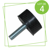 4 Universal M8 screws foot, height 45mm