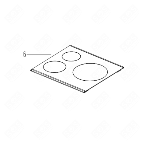 GLASS-CERAMIC TOP (MARKER 6) GAS / ELECTRIC OVENS - 4410300404