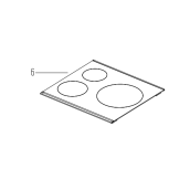 Glass-ceramic top (marker 6)