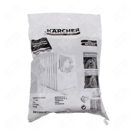 SET OF 10 FLEECE PAPER FILTERS VACUUM CLEANER  - 6.904-084.0, 69040840