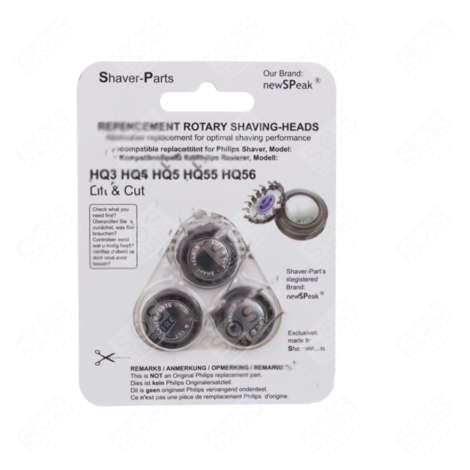 SHAVING HEADS WITH HOOK HQ4 HQ3 HQ5 HQ55 HQ6 ELECTRIC SHAVER - HQ4